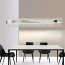 Axyaa Modern Crystal Chandelier: Luxury LED Pendant Lights for Living Room & Kitchen