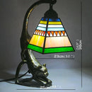 Axyaa Tiffany Cat Table Lamp: LED Vintage Creative Light for Home Bedroom