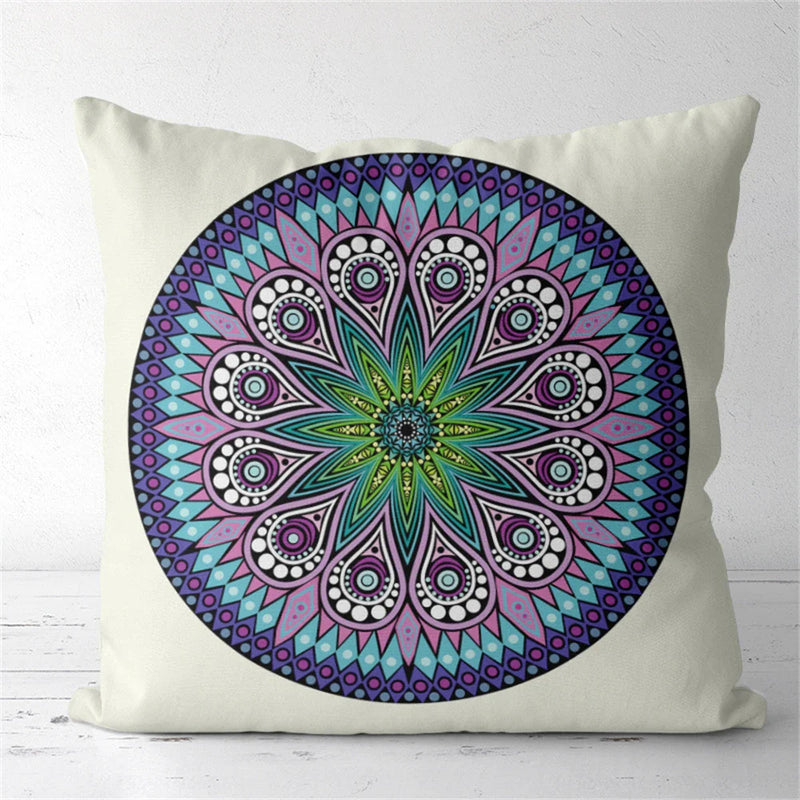Axyaa Mysterious Pattern Flower Cushion Cover for Home Decor
