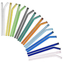 Axyaa Glass Straw Set - 4pcs Milk Tea Juice Cocktail & Brush, Bar Accessories
