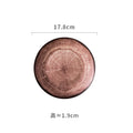 Axyaa Ceramic Shallow Plates Set for Molecular Cuisine Display and Steak - Retro Kiln Style