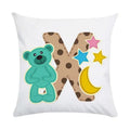 Axyaa Animal Letter Decorative Polyester Throw Pillow Cover for Home Car Sofa