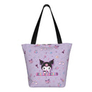 Axyaa Hello Kitty Tote Bag: Cute Kawaii Cartoon Top Handle Zipper Bag for Women