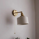 Axyaa Modern Copper LED Wall Sconce with Pull Chain Switch