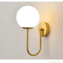 Glass Lampshade Wall Lamp by Axyaa: Modern Bedroom Sconce for Home Decor and Lighting Enhancement