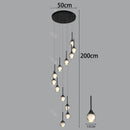 Axyaa Crystal Chandelier Stair Pendant Light Modern Living Room Interior Lighting
