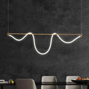 Modern Axyaa Line Pendant Chandelier LED Hanging Light for Dining Room Ceilings