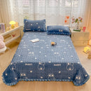 Axyaa Velvet Quilted Bed Cover Single/Double Bedspread - Winter Bed Linen