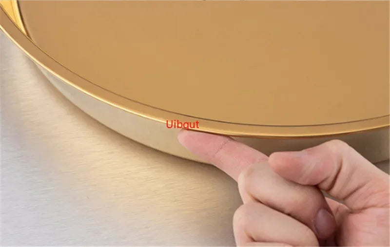 Axya Stainless Steel Round Serving Tray for Steak, BBQ Grill, and Dinner Dishes