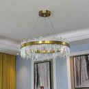 Axyaa Crystal Chandelier, Post-Modern Minimalist Lighting Fixture for Living Room, Bedroom, Dining Room