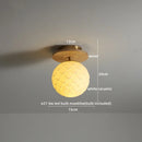 Axyaa Ceramic Wood LED Ceiling Light Modern Indoor Lighting