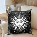 Axyaa Mandala Sun Moon Pillowcase: Bohemian Sofa Cushion Cover
