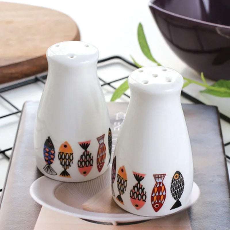 Axya Ceramic Spice Bottle Set for Kitchen Seasoning.