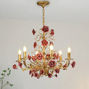 Axyaa Vintage Rose Flower Pendant Lamp for Dining Room and Bedroom