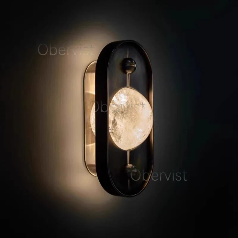 Designer Marble Wall Lamp Retro Creative Living Room Bedside Aisle Lamp by Axyaa