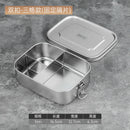 Axyaa Stainless Steel Divided Lunch Box with Lid - 800ML Insulated Food Container