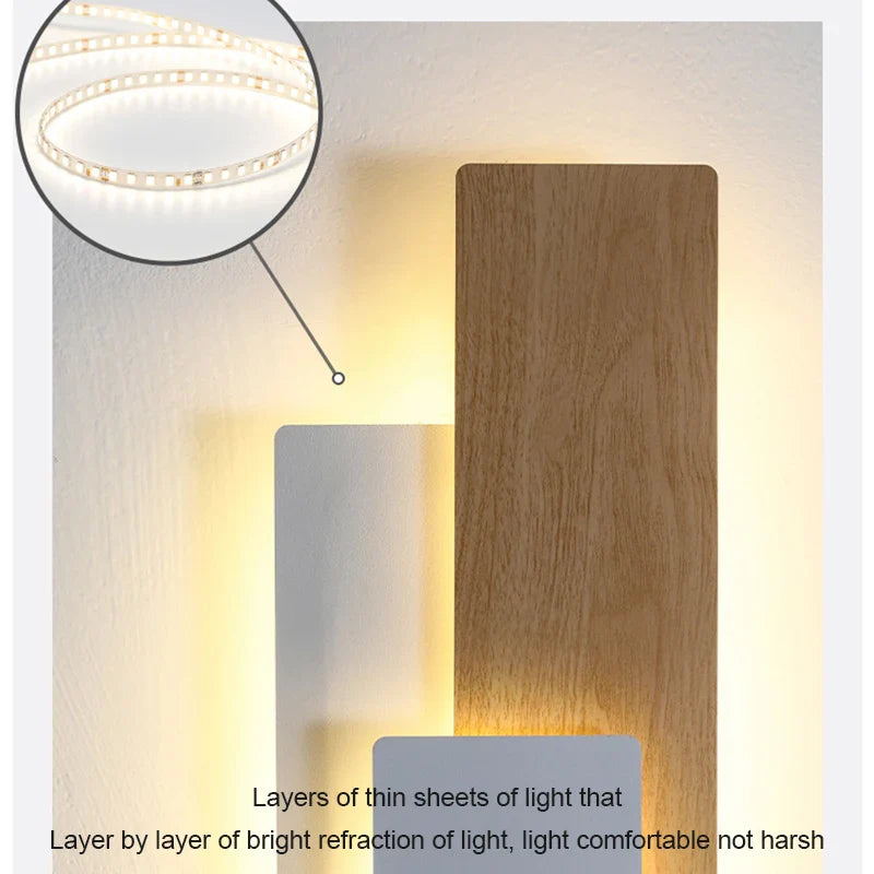 Axyaa Nordic LED Wall Lamp for Home, Bedroom, Living Room, Study - Creative Indoor Lighting