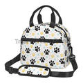 Axyaa Dog Paw Print Insulated Lunch Bag - Thermal Portable Bento Pouch