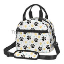 Axyaa Dog Paw Print Insulated Lunch Bag - Thermal Portable Bento Pouch