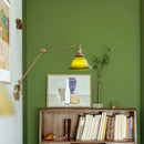 Axyaa Swing Arm Copper Wall Lamp with Green White Lampshade Nordic Modern Design