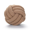 Axyaa Red Knot Pillow Ball: Handmade Soft Round Decorative Plush Cushion