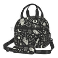 Axyaa Insulated Goth Lunch Box Bag with Shoulder Strap for School Work Travel