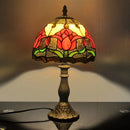 Axyaa American Tulip Tiffany Style Table Lamp - Stained Glass Art Night Light