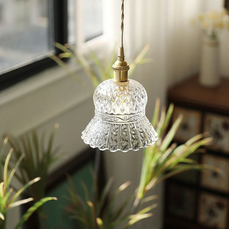 Axyaa Clear Glass LED Pendant Lights - Nordic Modern Hanging Lamp