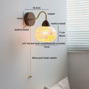 Axyaa Resin Shell Pull Chain LED Wall Lights - Modern Staircase & Bedroom Lamp