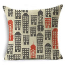Axyaa Mandala Graffiti Cushion Cover 45x45cm Linen Pillow Case for Sofa Bed Decor