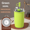 Axyaa Stainless Steel Insulated Coffee Cup with Straw & Leakproof Lid