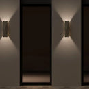 Axyaa Yellow Travertine Stone Japanese Style LED Wall Lamp for Bedroom and Living Room