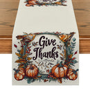 Axyaa Thanksgiving Plants Garland Pumpkin Bird Table Runner for Kitchen Dining Decor