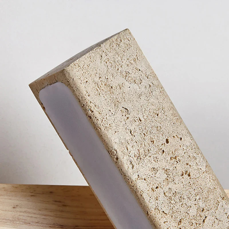 Axyaa Rotatable LED Wall Lamp in Natural Stone Wood for Home Deco