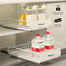 Axyaa Kitchen Pull-out Dish Storage Rack Multi-functional Organizer for Pots, Pans, and Dishes