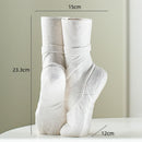Axyaa Ballet Shoes Dancer Vase: Realistic Portrait Sculpture for Elegant Flower Arrangements