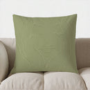 Axyaa Green & White Flower Pattern Pillow Cover for Sofa, Bedroom, Car