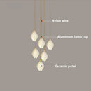 Axyaa Magnolia Chandelier: Luxury Adjustable Pendant Light for Staircase, Restaurant, Hotel