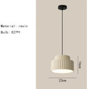 Axyaa Nordic Cream Resin Pendant Chandelier Ceiling Light E27 Dining Room Bedside Reading