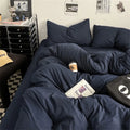 Axyaa 100% Cotton Washed Bed Linen Set - 4 Piece Comforter Double Bedding