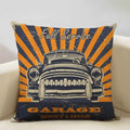 Axyaa Classic Cars Print Cushion Cover 45X45CM Pillowcase Linen Throw Pillow