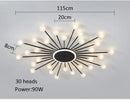 Axyaa Modern Glass Chandelier LED Lighting Fixture for Living Room, Bedroom, Kitchen