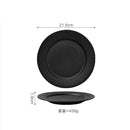 Axyaa Matte Ceramic Steak Plate Dessert Pasta Serving Dish Circular Flat Tableware