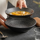 Axyaa Retro Meteor Shower Plate Soup Pasta Bowl Set