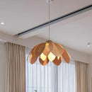 Axyaa Woven Petal Rattan Chandelier for Zen Tea Room & Home Decor