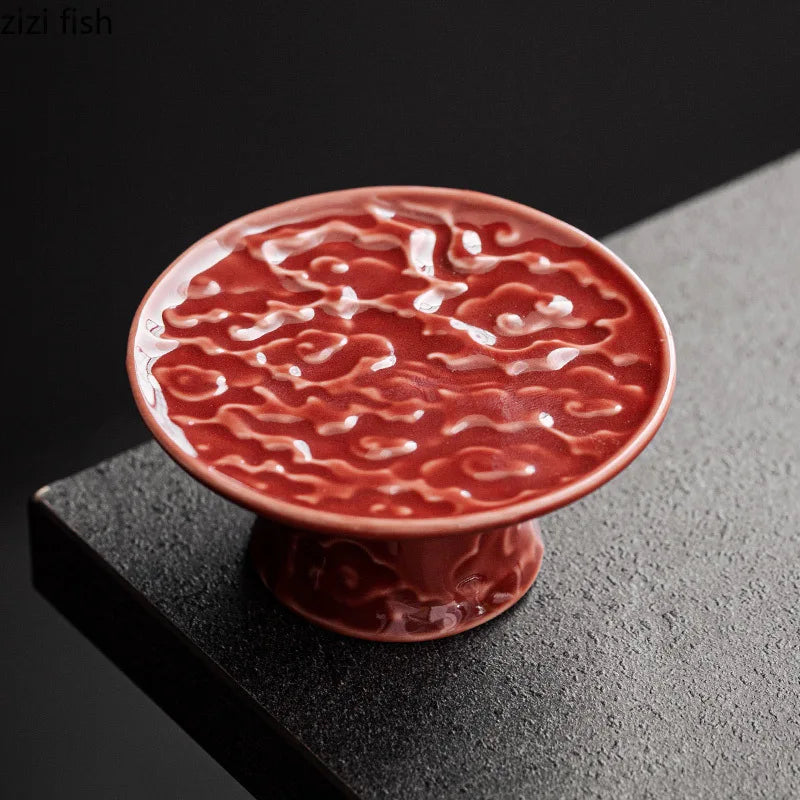 Axya Ceramic Tea Tray Cup Holder Stand Display Refreshment Plate