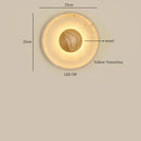 Axyaa Nordic LED Wall Lamp Wood Yellow Travertine Rotatable Light