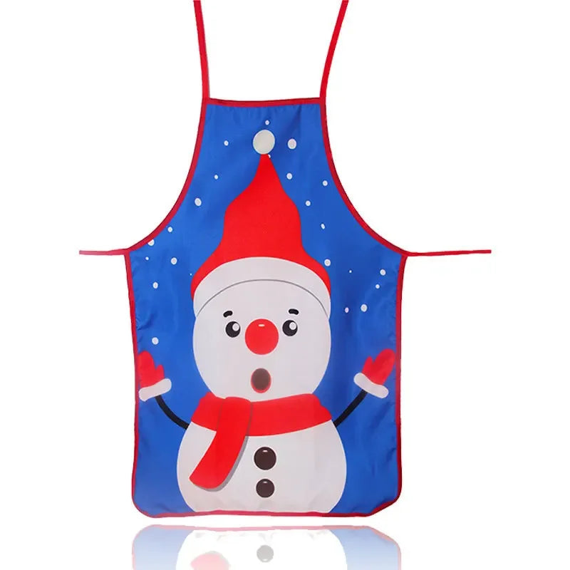 Axyaa Christmas Apron with Festive Cartoon Print