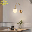 Axyaa Luxury Gold/Black LED Wall Lamp Industrial Semicircular Design