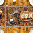 Fall Turkey Pumpkin Table Runner by Axyaa: Thanksgiving Dining Coffee Wedding Decor